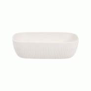 ADRIER - CC-0142-WHT - (Pack de 6 unités) - Bol rectangulaire 2L GN 1/4 x 7,5 cm prof. - Blanc - blanc plastique CC-0142-WHT