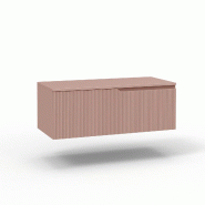 AQA Design Base avec top 1 tiroir en MDF VENERE rose poudre. L.100 P.45 H.37 MPVE101HTOP-CIP - rose Bois manufacturé MPVE101HTOP-CIP
