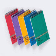 Clairefontaine Lot de 10 Bloc Europa Midi Pad format 102x152, 100 feuilles 90 g/m² reliure intégrale, ligné 7mm, coloris assortis (5) - multicolore
