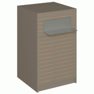 Comptoir Vertigo H T03naturel solo L60cm 1 tabl.Couliss.2tabl.Amoviblestaupe