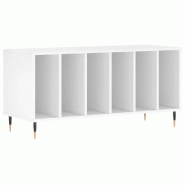 Helloshop26 - Armoire à disques classique espaces de rangement 100 x 38 x 48 cm en bois d'ingénierie blanc 02_0049140 - blanc Bois massif 3000235677