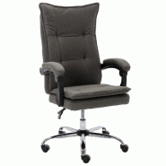 Helloshop26 - Chaise fauteuil siège de bureau informatique étude tissu gris 02_0024027 - gris métal 3000214646947