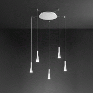 Lustre suspendu CONE blanc mat 5x7W 3000K Perenz - blanc 8023559541086