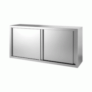 Meuble suspendu, portes coulissantes - L 1400 x P 400 mm - inox MHC-14 Meuble suspendu, portes coulissantes - L 1400 x P 400 mm - inox MHC-14