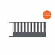 Portail coulissant semi barreaudé - 5000 / 1700_0