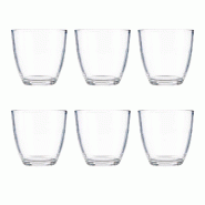 San Ignacio VIVALTO - Set de 6 verres en verre taillé 170ml - transparent verre SANR531