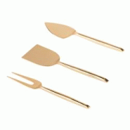 Service de 3 couteaux à fromage Elite - Or Autre Métal Table Passion 17x5 cm - doré métal 3106238530672 Service de 3 couteaux à fromage Elite - Or Autre Métal Table Passion 17x5 cm - doré métal 3106238530672