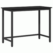 Table Chêne noir 80 x 50 x 76,5 cm Bois d'ingénierie et acier Modèle Ventura - 8721288933881