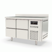 Vaiotec Comptoir congélateur TOPLINE / 2 compartiments GN1/1 avec 4 tiroirs et rebord surélevé, 1345 x 700 mm - Acier inoxydable 18/10 10313 Vaiotec Comptoir congélateur TOPLINE / 2 compartiments GN1/1 avec 4 tiroirs et rebord surélevé, 1345 x 700 mm - Acier inoxydable 18/10 10313