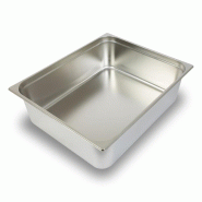 VERTES Récipient GN 2/1 Gastro Norm (profondeur 200 mm sans couvercle, résistant à des températures comprises entre -40 °C et +300 °C) - inox FD