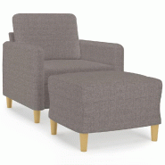 VidaXL Fauteuil avec repose-pied Taupe 60 cm Tissu Modèle Orion Master Focus - 3201191