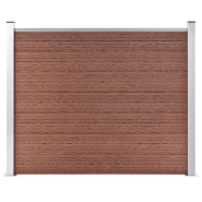 Vidaxl panneau de clôture wpc 180x146 cm marron 148980