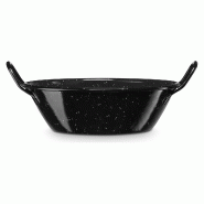 Wellhome Well Home - Poêle à Paella Profonde à Bord Haut Jaspeada en Acier Émaillé Ø36 x 9,2 cm - 7 L, Idéale pour les Riz en Bouillon - acier WH18897