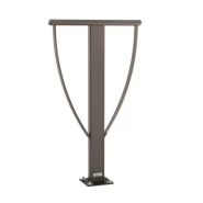 Appui vélo Lisbonne - sur platine ou scellement direct - faible encombrement - largeur 505 mm - hauteur 870 mm - tube acier 80 x 40 mm_1