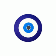 Aulica Dessous d'assiette oeil bleu - Lot de 6 - bleu 265701 Aulica Dessous d'assiette oeil bleu - Lot de 6 - bleu 265701