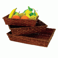Corbeille bambou rectangle Vieto 28x20 - MARRON Corbeille bambou rectangle Vieto 28x20 - MARRON