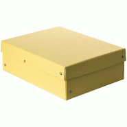 Falken Lot de 5 Boîte PureBox Pastel A4 haut. 100 mm, en carton ép. 1,25 mm, coloris jaune - jaune en carton 22001936000F