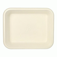 Gastronorme GN ½ canne à sucre, revêtement PLA 4 l 6,5 x 32,5 x 26,5 cm blanc (100 unités) PAPSTAR - blanc Bagasse 89726-C