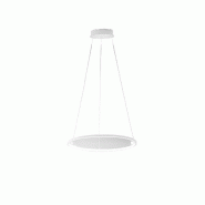 Gea Luce Suspension Erika S/P Led 38W 1400Lm 3000K Dimmable Phase Cut+Push, Corps En Aluminium Et Silicone Blanc - Gealuce - ERIKA S/P