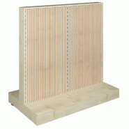 Gondole double face Vertigo T01 MDF naturel et érable 125x74x125cm
