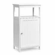 Helloshop26 - Armoire de rangement 40 x 30 x 70 cm avec étagère réglable design moderne pour salle de bain salon en MDF blanc 20_0012749 - blanc Bo