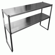 ITALCONCEPT L2G Etagere Sur Colonettes Inox, 2 Niveaux, 700 x 1000 x 300mm - 3616350016034