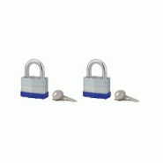 Lot de 2 cadenas SLICE, 50mm, s'entrouvrant, 4 clés - THIRARD - gris 3150262900468 Lot de 2 cadenas SLICE, 50mm, s'entrouvrant, 4 clés - THIRARD - gris 3150262900468