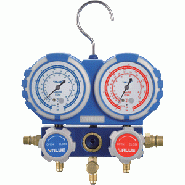 Manomètre 2 voies en coffret - R449a, R404A, R448A, R452A - avec 3 flexibles de 1,5 m