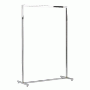 Portant droit fixe L100xH140cm - chromé - coordonnable avec mobilier mural Queen Vogue - Tube 25x25mm