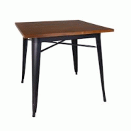 Table bistro indus 80 X 80 métal/bois - multi-matériau CS1643