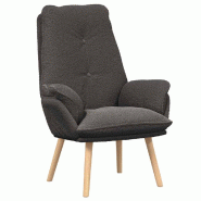 VidaXL fauteuil Gris foncé 69 x 74 x 93 cm Tissu Sherpa Modèle Atlas Plus - 42001847