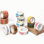 Adhésif personnalisable PVC solvant tranparent x36 rouleaux impres.1 coul 50x66m