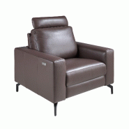 Angel Cerdá Fauteuil relax en cuir marron chocolat 5240C 103 x 98 x 89 - marron fourrure 8435631053316