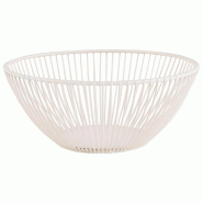APS Corbeille -SVART- en whisper white Ø 20 cm, H : 8 cm - blanc métal 30426