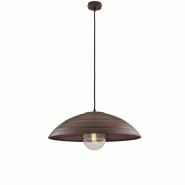 BeLight Suspension Expéditeur d.50 cm, fer noir, déco rouille, câble tissu orientable, 1 lumière, parfait pour déco loft - marron 8057724581997