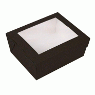 Boite snacking The Pack carton nano micro 1350 ml 15,3x12,1x6,4cm noir - par 200