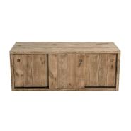 Buffet bas Westside - 3 portes coulissantes - L119xP45xH46cm - Pin massif - Couleur Miel