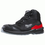 Chaussures de sécurité FLEXTRED S3S cuir nubuck noir avec accents rouges taille 44 MILWAUKEE - 44 noir cuir 866682