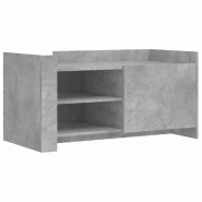 Décoshop26 - Table basse avec étagères design moderne et contemporaine 100 x 50 x 50 cm bois d'ingénierie gris DEC039237 - gris Bois massif 300026