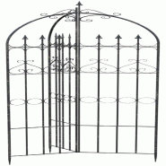 Décoshop26 - Treillis de jardin décoratif en métal bronze support élégant pour plantes grimpantes style ancien 10_0008916 - métal 3000266911956