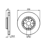 Disque de frein Bosch 0986478535 - ventilé de l'intérieur - boîte de 2 disques - 6 trous Disque de frein Bosch 0986478535 - ventilé de l'intérieur - boîte de 2 disques - 6 trous