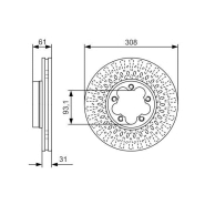 Disque de frein Bosch 0986479C99 - ventilé de l'intérieur - côté d'assemblage avant Disque de frein Bosch 0986479C99 - ventilé de l'intérieur - côté d'assemblage avant