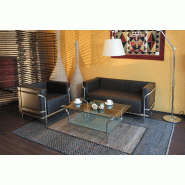 Fauteuil d'accueil cuir blanc ou noir Soft - Noir_0