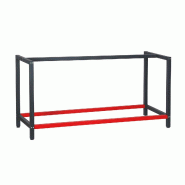 Helloshop26 - Pied établi 175 cm acier anthracite rouge support bureau emballage atelier 16_0002510 - rouge acier 3000052451536
