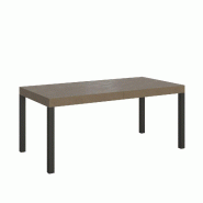 Itamoby Table Extensible Everyday 200/460X90 Cm Gris Tourterelle Avec Pieds Anthracite - beige multi-matériau VE200TAEVE460-TT-AN