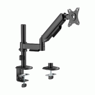 KIMEX - Support écran PC à ressort mécanique 1 écran PC 17"-32", avec mât - noir 3700685427297