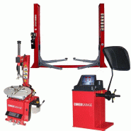 Pack pont 2 colonnes 4T + démonte pneus + équilibreuse