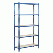 PROREGAL Étagère pour charges lourdes METAL SHARK | HxLxP 180x80x30cm | Charge du compartiment 180kg | Bleu - bleu métal PR_RS3-39 PROREGAL Étagère pour charges lourdes METAL SHARK | HxLxP 180x80x30cm | Charge du compartiment 180kg | Bleu - bleu métal PR_RS3-39