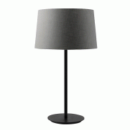 ROSSINI ILLUMINAZIONE Vivien Lampe De Table Noire Avec Abat-Jour Conique Anthracite E27 Ip20 - Éclairage D'Intérieur En Métal - Groupe Rossi - gris