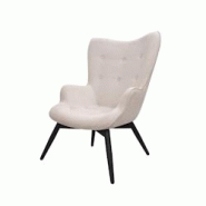 SalesFever Fauteuil rembourré en tissu texturé | Cadre en métal avec revêtement en poudre noire | L 80 x P 99 x H 92 cm | beige - multicolore mul SalesFever Fauteuil rembourré en tissu texturé | Cadre en métal avec revêtement en poudre noire | L 80 x P 99 x H 92 cm | beige - multicolore mul
